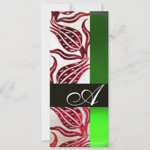 RÖDA SAMMETSTULPAN MONOGRAM BURGUNDY GRÖN INBJUDNINGAR