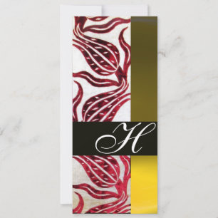 RÖDA SAMMETSTULPANER MONOGRAM Burgundy Gul Inbjudningar