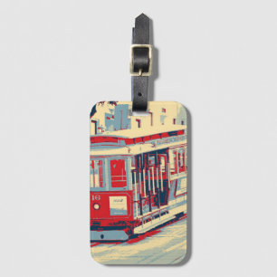 Röda San Francisco blått Bagagebricka