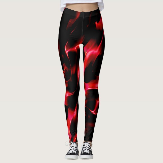 Röda sanddyner under nattmörker leggings (Framsida)