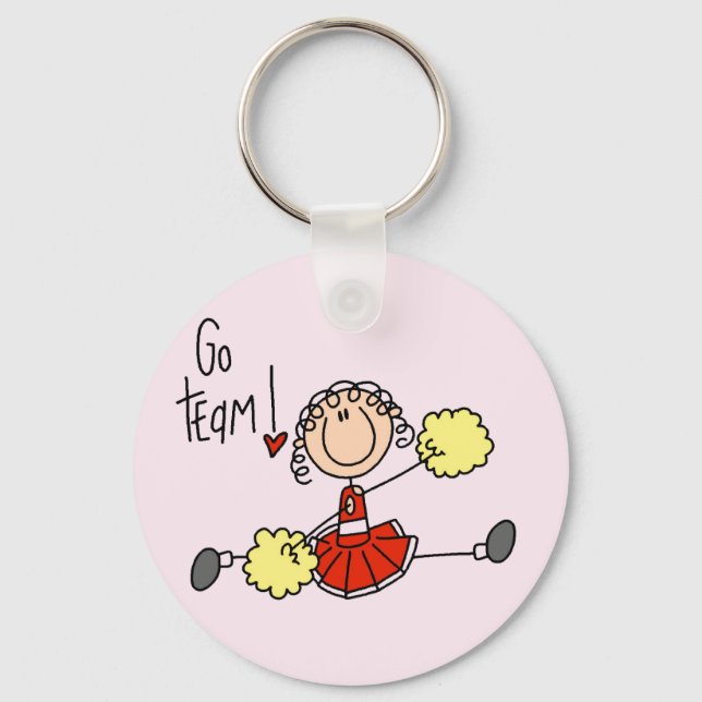 Röda schaktledare T-shirts och presenter Nyckelring (Framsida)