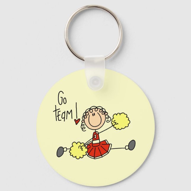 Röda schaktledare T-shirts och presenter Nyckelring (Framsida)