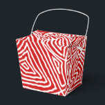 Röda Scribbleprints-mönster Presentaskar<br><div class="desc">Roligt vilt rött mönster.</div>