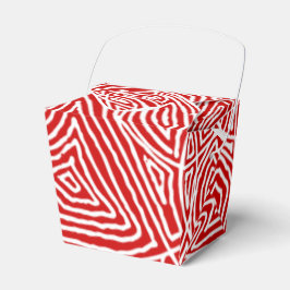 Röda Scribbleprints-mönster Presentaskar