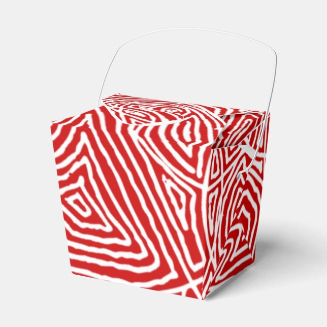Röda Scribbleprints-mönster Presentaskar (Framsidan Sidan)