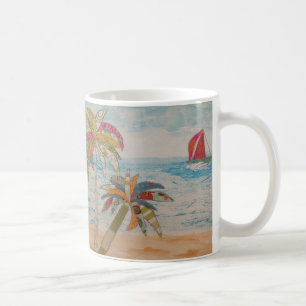 Röda seglar kaffemugg