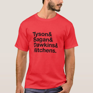 Röda sekulära hjältar och svart T-tröja Tee Shirt