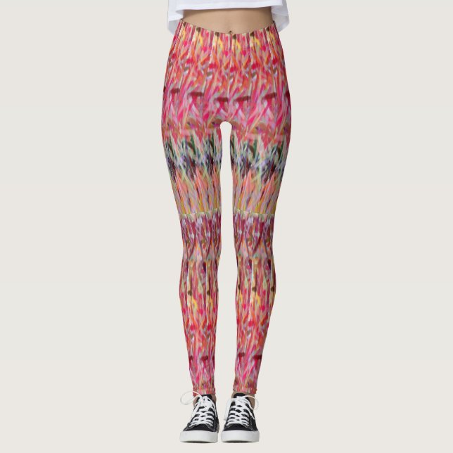 Röda Shred Switchback-leggingar Leggings (Framsida)