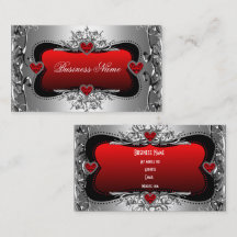 Röda Silver Diamant Bild Hjärter Elegant