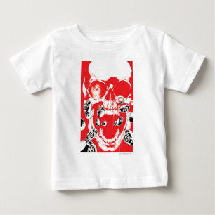 Röda skalle och ringar - tee shirt
