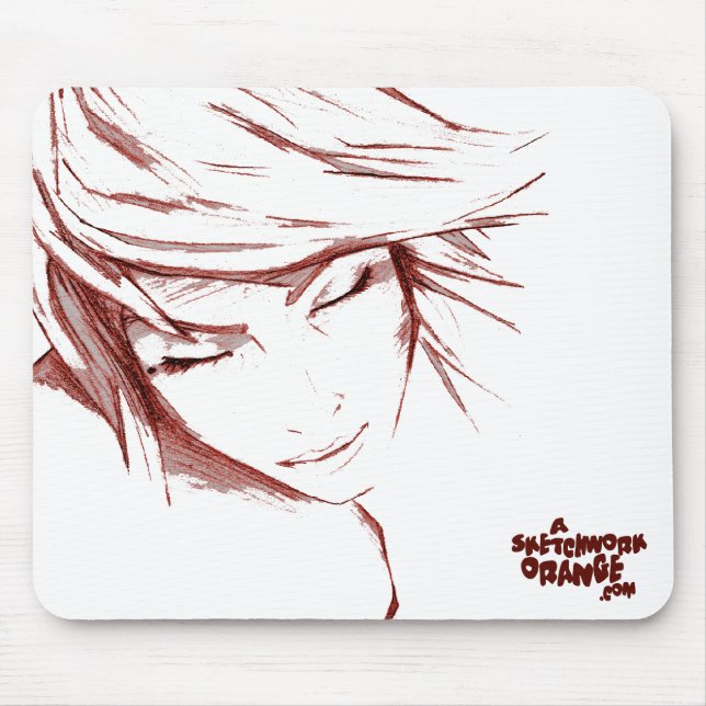 Röda Sketchwork Mousepad Musmatta (Framsidan)