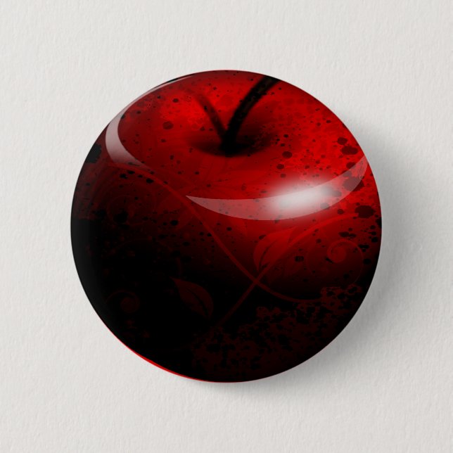 Röda skina Apple - förbjuden frukt Knapp (Framsida)