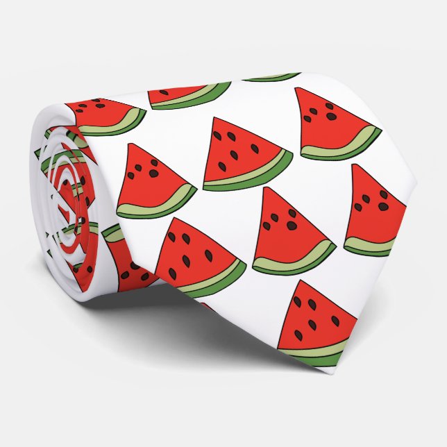 Röda skivor av vattenmelon slips (Rullad)