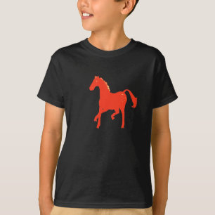 Röda skjortor för häst t shirt