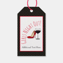 Röda skor och röda Vin Presentetikett