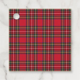 Röda skotska julplay Tartan Gift-Märkre Gåvor Etiketter