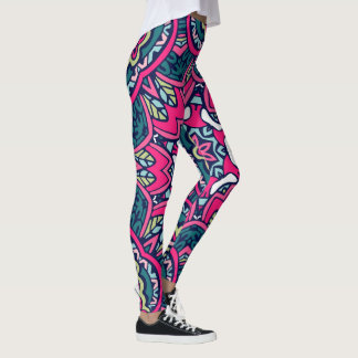 Röda skrapbodskinn av Mönster Leggings