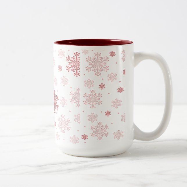 Röda Snöflingor - Hetten Kakao Mugg (Höger)