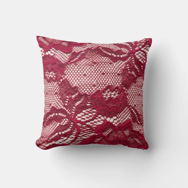 Röda snöre: elastisk jacwardtextil. kudde (Framsida)