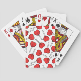 Röda snurror, hjärtesnurror, snurremönster casinokort