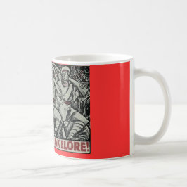 Röda soldater framåtriktat! 1919 ungerska affisch kaffemugg