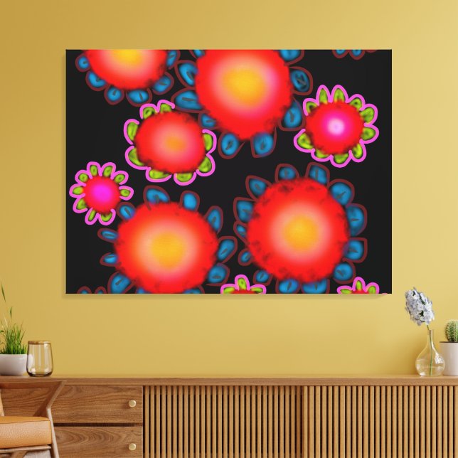 Röda solrosor  canvastryck (Insitu (Vardagsrum))