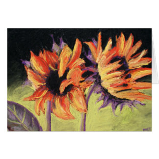 Röda solrosor (JAG) Hälsningskort