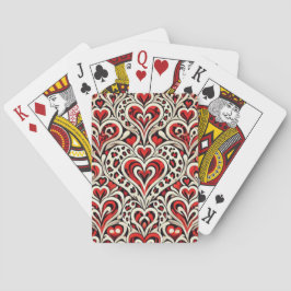 Röda söta hjärtan  casinokort