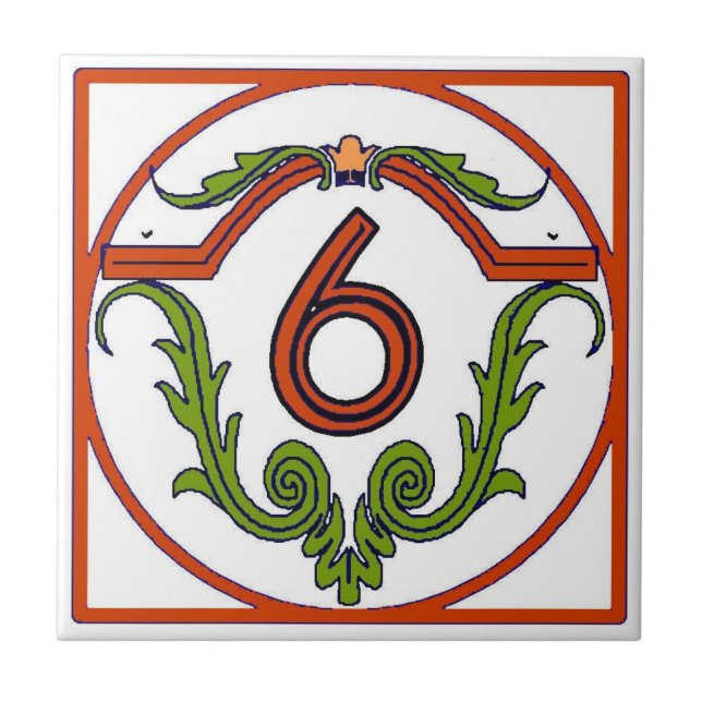 Röda spanska Breven 6 Kakelplatta (Framsidan)