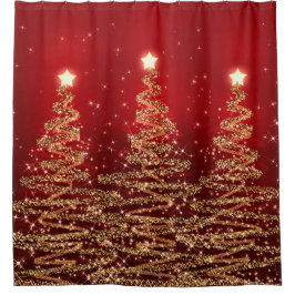 Röda Sparkling träd för elegant jul