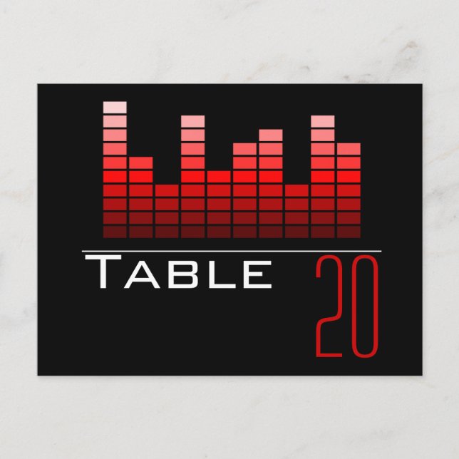 Röda spektrumanalysatorns vykort för Bordsnummer (Framsida)