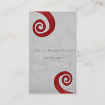 Röda spiral, handgjort affärskort