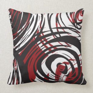 RÖDA SPIRALA Retro dekorativ kudde för DESIGN 2
