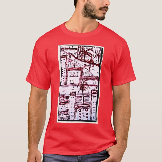 röda staden t shirt (Framsida)