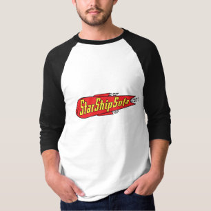 Röda StarShipSofa/sleeveRaglan för gult 3/4 Tee