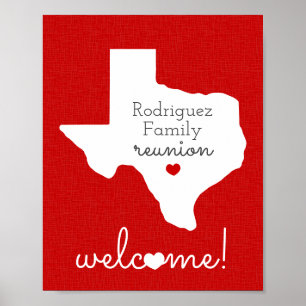 Röda staten Texas Family Reunion Poster