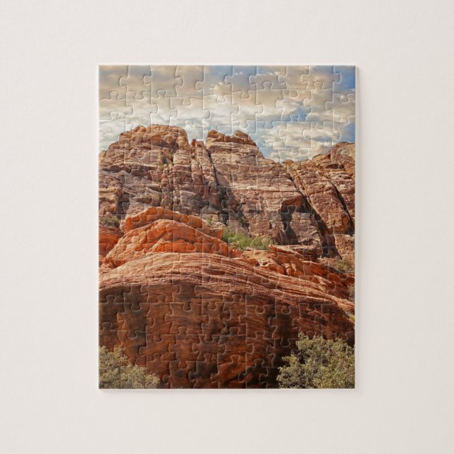 Röda Sten Canyon sten-bildningen i Las Vegas Nevad Pussel (Vertikal)