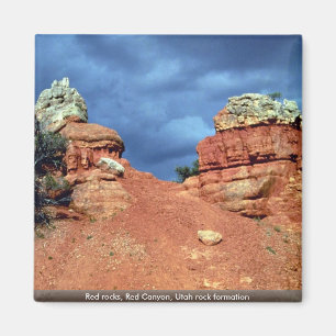 Röda stenar, röd kanjon, Utah stenbildande Magnet