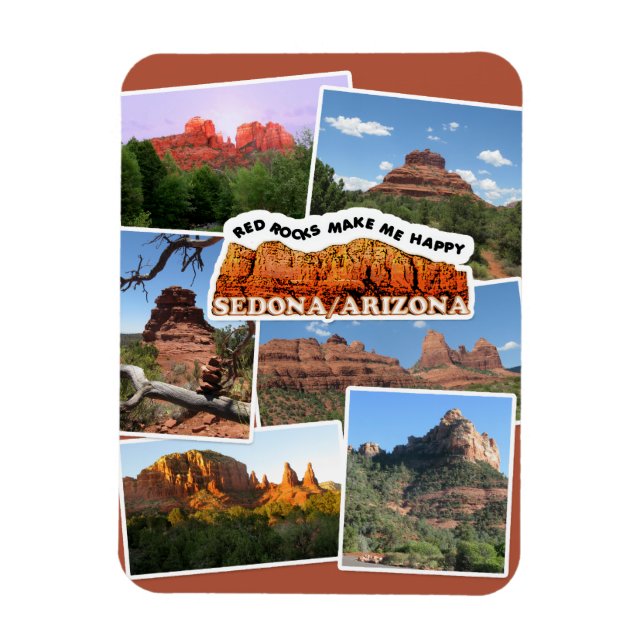 Röda Stenen Sedona Magnet (Vertikal)