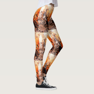 röda stengrafitti leggings