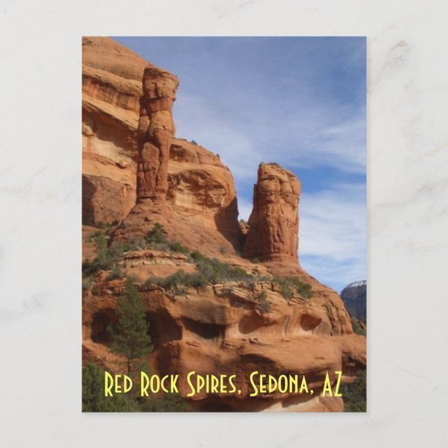 Röda stenSpires, Sedona, AZ Vykort (Framsida)