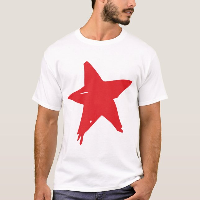 Röda stjärnamanarskjortor t shirt (Framsida)