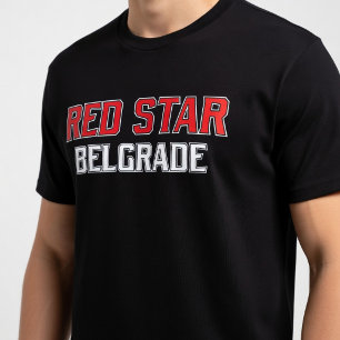 Röda Stjärnan Belgrad Crveno Beli T Shirt