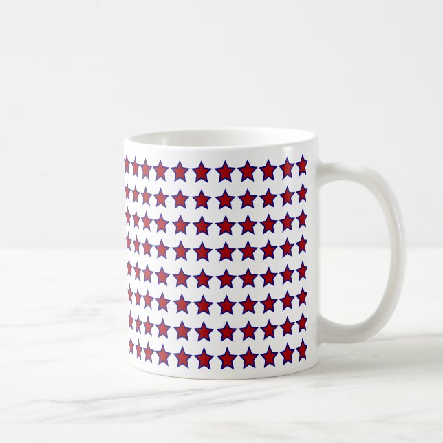 Röda stjärnaw-blått slår muggen kaffemugg (Höger)