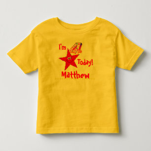Röda stjärnor för 4e födelsedagenpartyskjorta t-shirt