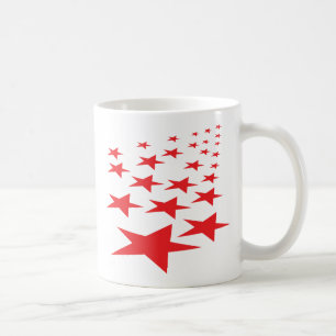 röda stjärnor mattar kaffemugg