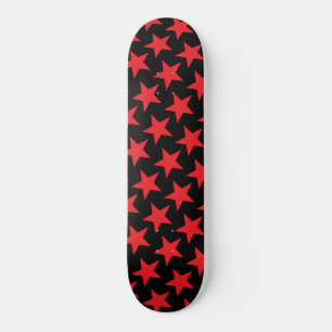 Röda stjärnor mini skateboard bräda 18,5 cm