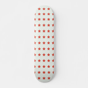 röda stjärnor på vita skateboard bräda 19,5 cm