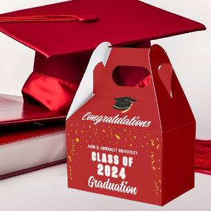 Röda Studenten-klassen 2024 Grattis Party Presentaskar