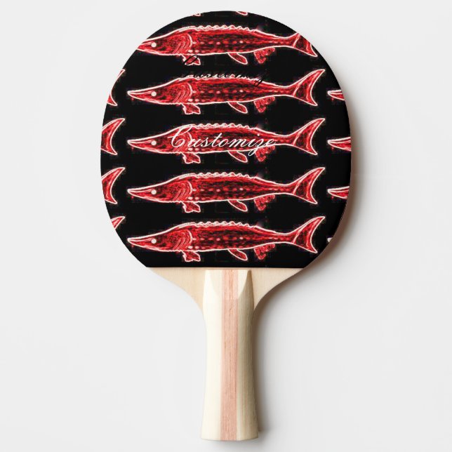 röda sturgeons Thunder_Cove svart Pingisracket (Framsidan)